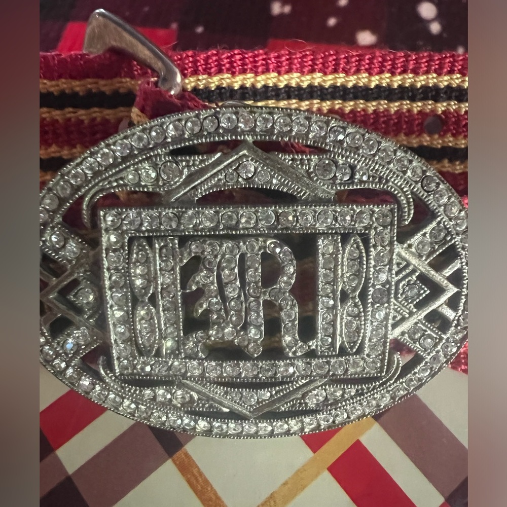Rugby by Ralph Lauren Crystal Embellished Logo Plaque Ribbon Wrap Bracelet - Picture 7 of 17